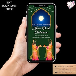 Karwa Chauth invite Digital Karva Chauth cards & Digital Karwa Chauth invitations, Karva Chauth invitations as Karva Chauth invites Digital