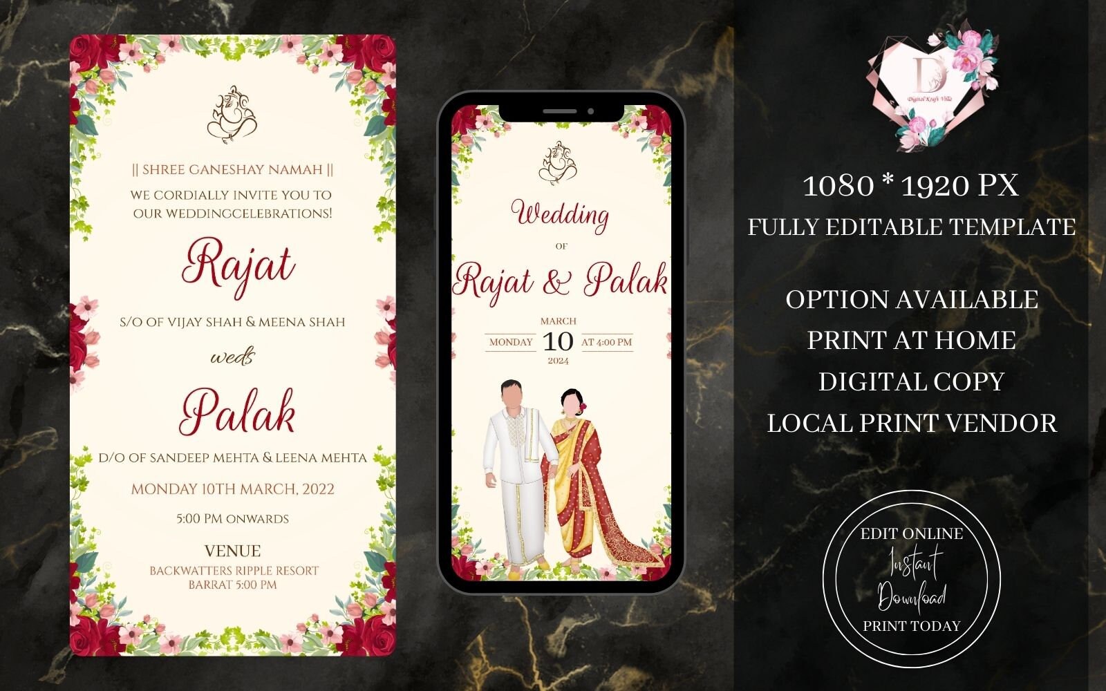 Tamil Wedding Cards, Tamil Wedding Invites & South Indian Wedding