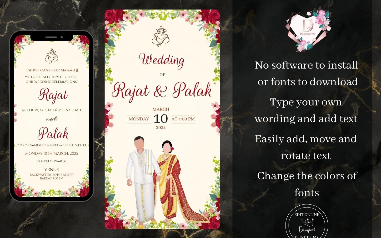 Tamil Wedding Cards, Tamil Wedding Invites & South Indian Wedding