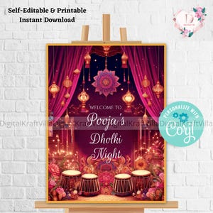 Punjabi Dholki signs, Dholak Night signs as Dholki Welcome Signs as Dholak Welcome signs, Muslim Dholki Decor signs & Dholki Night Signages