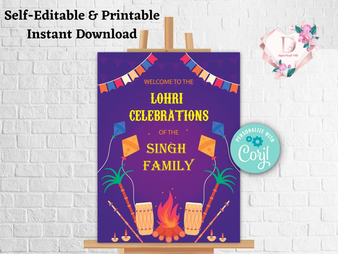 Lohri Posters Lohri Party Signs Lohri Signs as Lohri Etsy UK