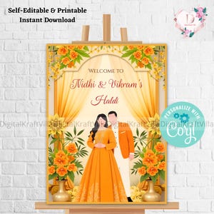 Haldi posters as Welcome to Haldi Signs & Haldi Welcome Signs, Haldi decor signs as Pithi signs, Wedding Haldi signs as Haldi decoration