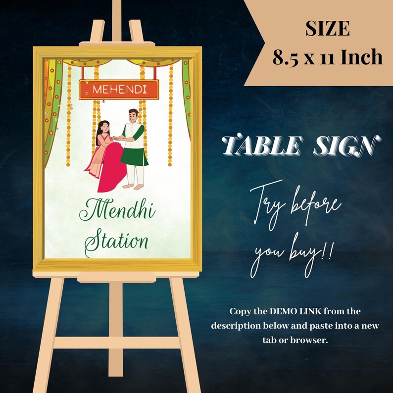Mehandi Station Dholki Decoration, Henna Station Sign Mehndi Station Sign & Mehndi ...