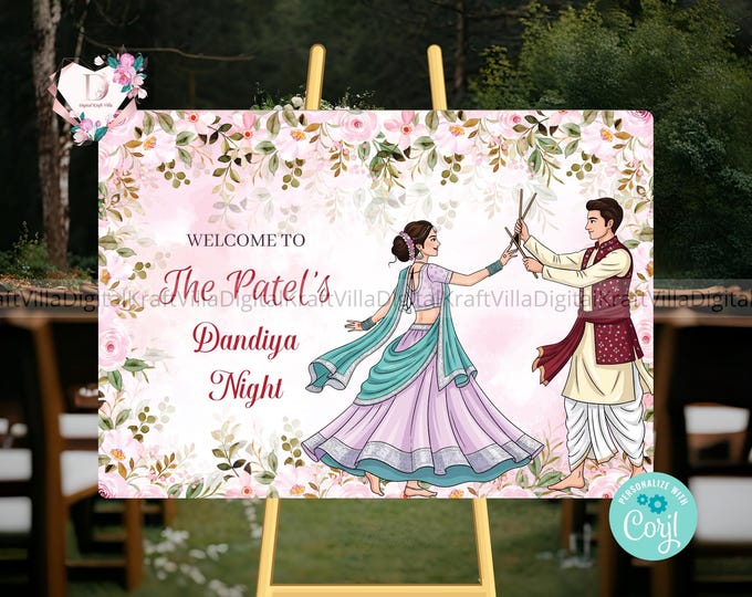 Garba Welcome Poster as Garba Welcome Signs, Garba Celebrations Posters ...