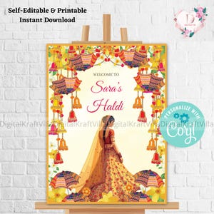 Bride Haldi decor signs as Pithi signs, Haldi posters as Welcome to Haldi Signs & Haldi Welcome Signs, Wedding Haldi signages as Haldi decor