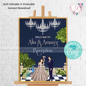 Wedding Reception signs & Indian Wedding Reception welcome sign, Indian Reception signs, Indian wedding welcome sign as Indian wedding signs