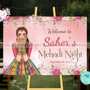 Mendhi and sangeet welcome sign, Mehndi welcome signs, mehendi welcome signs & indian mehendi decoration sign, Indian Couple Mehandi Signage