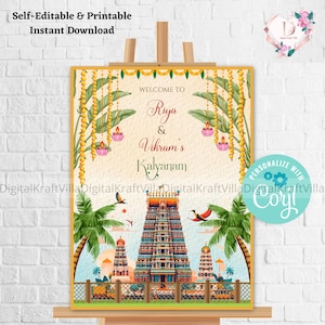 Tamil Welcome Sign as Telugu Wedding Signs Indian, Tamil Wedding Signs