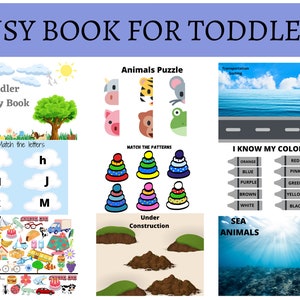 Printable Toddler Busy Book. Preschool Activity Binder. Toddler / Preschool Learning Binder.