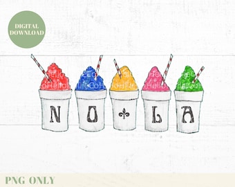 Snowball PNG - SnoBall PNG - Snowcone PNG - Nola - New Orleans Sublimation Design - Summertime