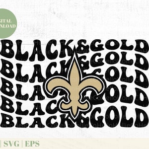 Black and Gold PNG SVG, Nola Saints png, Sunday svg, Saints png, Nola, New Orleans, Instant Download