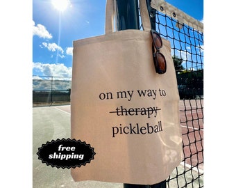 Pickleball Themed Tote Bag