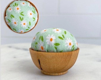 Mini Needle Sharpening Pincushion: Emery Sand Filled, Handmade