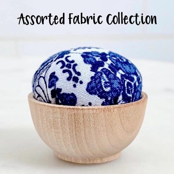 Mini Needle Sharpening Pincushion: Emery Sand filled, Assorted Fabrics