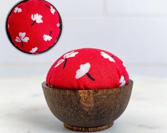 Mini Needle Sharpening Pincushion: Emery Sand Filled, Handmade