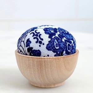 Mini Emery Sand Filled Pincushion Assorted Fabric Collection image 1