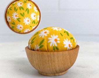 Mini Needle Sharpening Pincushion: Emery Sand Filled, Handmade