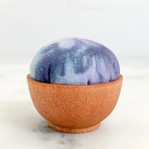 Mini Emery Sand Filled Pincushion feat. Ice dyed fabric by Concetta Velasquez