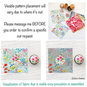 Mini Needle Sharpening Pincushion: Emery Sand filled, Assorted Fabrics image 4