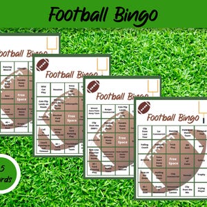 Score Big with Football Bingo - Printable Game for Your Sports Party