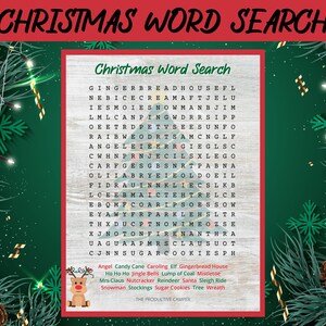 Christmas Word Search - Party Game Printable