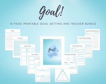 Goal Setting and Tracker Bundle: Long-term Planning, SMART Goals ...