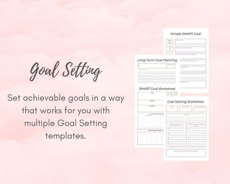 Goal Setting and Tracker Bundle: Long-term Planning, SMART Goals ...