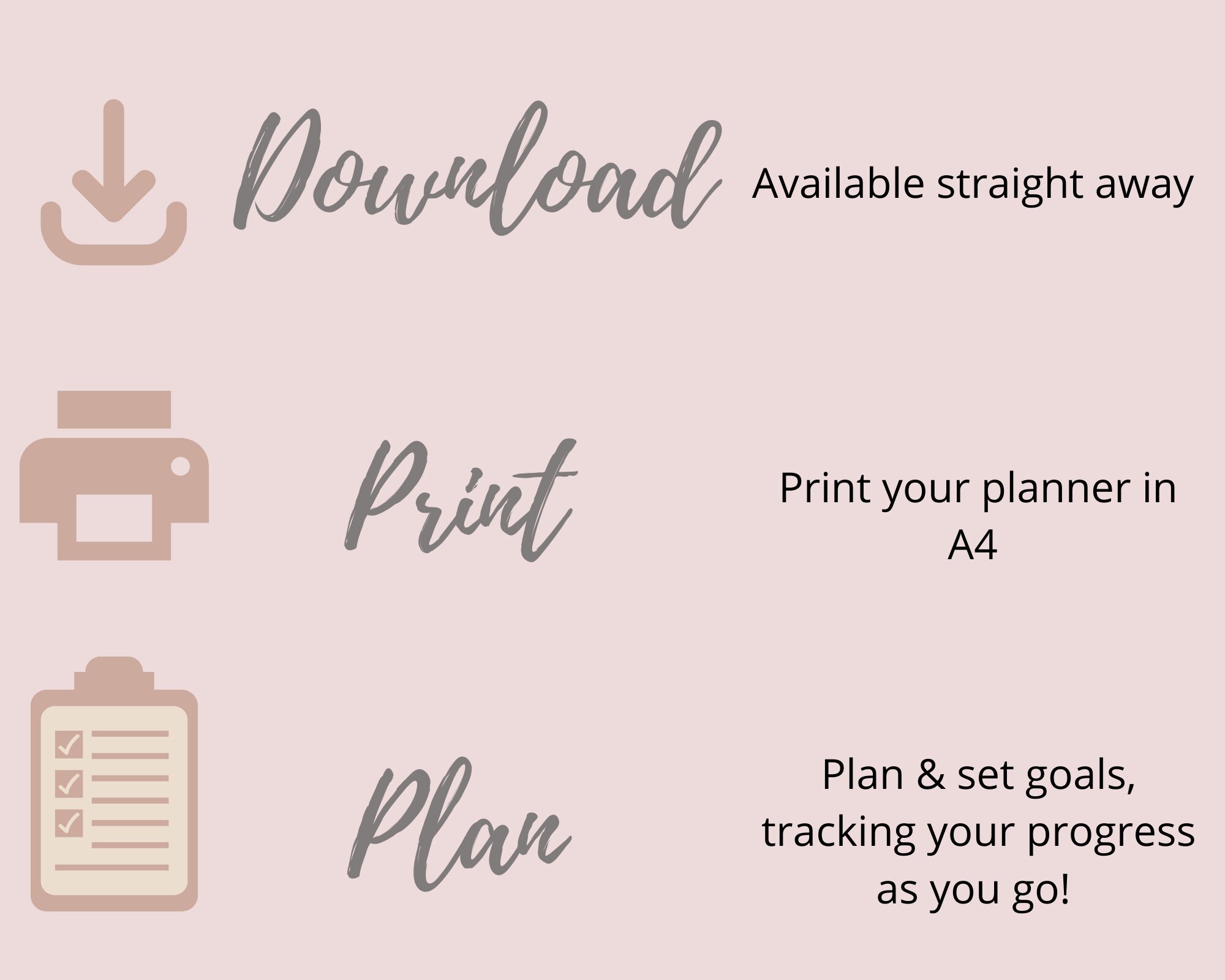 Wellness Planner Printable Bundle - 20 Pages of Goal Setting & Tracking ...