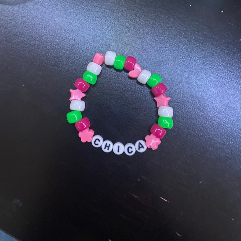 Glamrock Chica Fnaf Kandi Bracelet Etsy Ireland