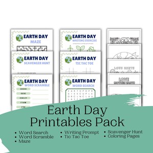 Earth Day Activity & Coloring Printables Pack