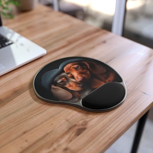 Dachshunds Mouse Pad with Wrist Rest, Dachshund lover gift, Dog lover gift, Wiener dog Mouse pad
