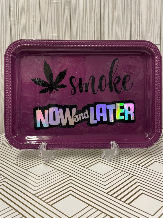 Mini Rolling Tray Power Puff // Cute Rolling Trays // Weed Tray // 420 Gift  // Custom Rolling Tray // Girly Smoking Accessories 