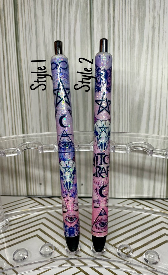 Crystal Custom Pen Witchy Witchy Vibes Inkjoy Pen Custom Glitter Pens  Custom Pen Custom Inkjoy Pen Glitter Pens 