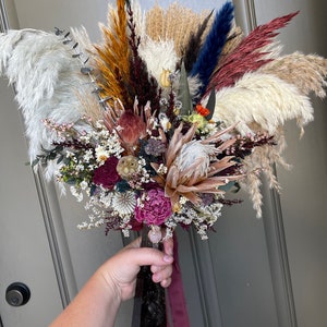 Crystal Wand Wedding Bouquet | Custom Design Request | Witch Gothic Dreamy Unique | Dried Flower Bouquet Any Colors in my Whimsical Look