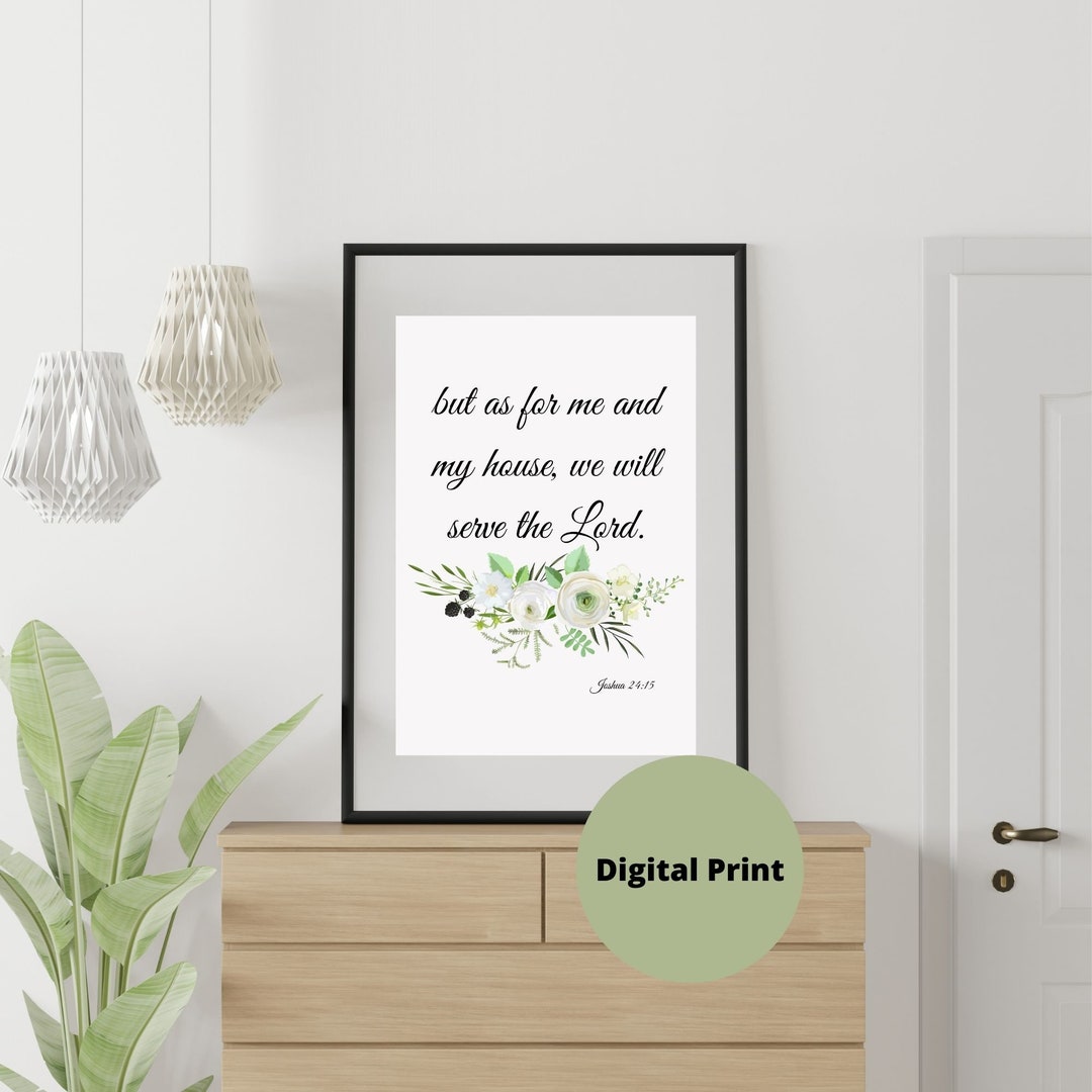 Scripture Wall Art Printable, Printable Wall Art, Bible Verse Printable ...