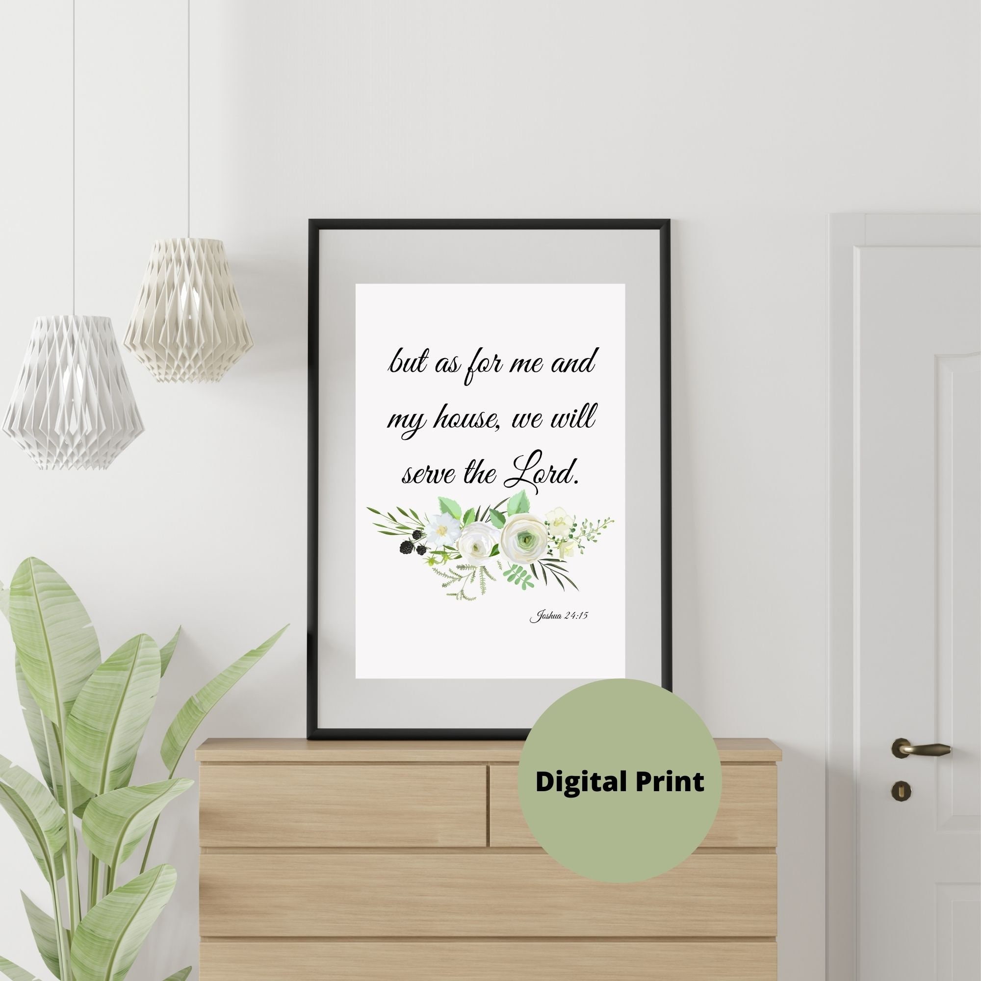 Scripture Wall Art Printable, Printable Wall Art, Bible Verse Printable ...