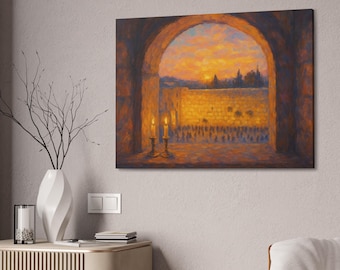 Kotel Jerusalem Art – Pastel Jewish Old City Wall Decor