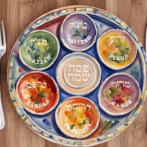 Personalized Seder Plates for an Individualized Passover Experience, Pesach Seder, Passover platter