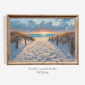 Gulf Coast Sunset Wall Art, Beach Path Painting, Florida Coastal Landscape, 30A Beach Printable, Coastal Digital Download