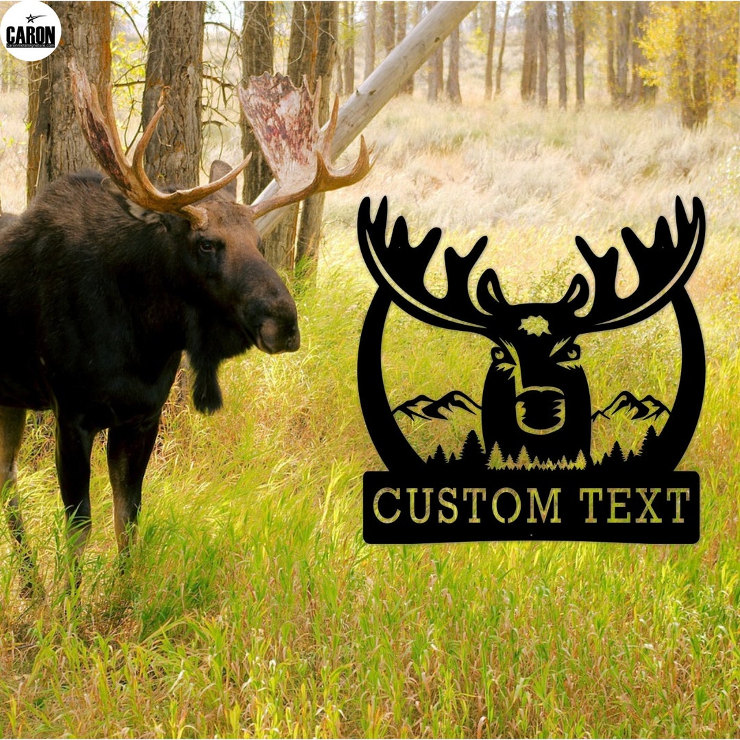 Moose Personalized Metal Sign - Etsy