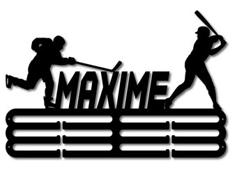 Hockey/Baseball Medal Holder / Medal Rack / Personalized / Wall Art / Birthday Gifts / Christmas Gifts / Sports /