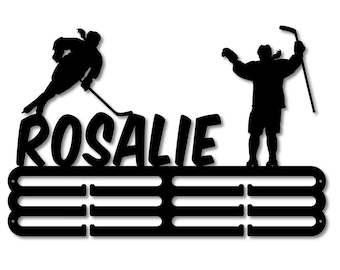 Hockey Medal Holder / Girls / Medal Rack / Personalized / Wall Art / Birthday Gifts / Christmas Gifts / Sport /