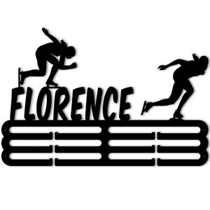 Speed Skating Medal Hanger / Medal Holder / Personalized / Wall Art / Birthday Gifts / Christmas Gifts / Sports /