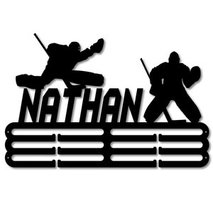 Hockey Medal Hanger / Goalie / Medal Holder / Personalized / Wall Art / Birthday Gifts / Christmas Gifts / Sports /