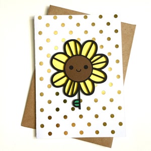Carte de tournesol faite à la main