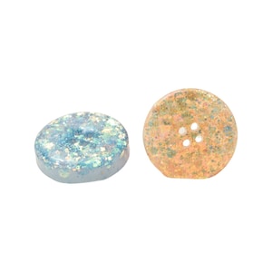 Pastel sparkle collection- 30mm, 25mm, 20mm and 15mm handmade resin buttons