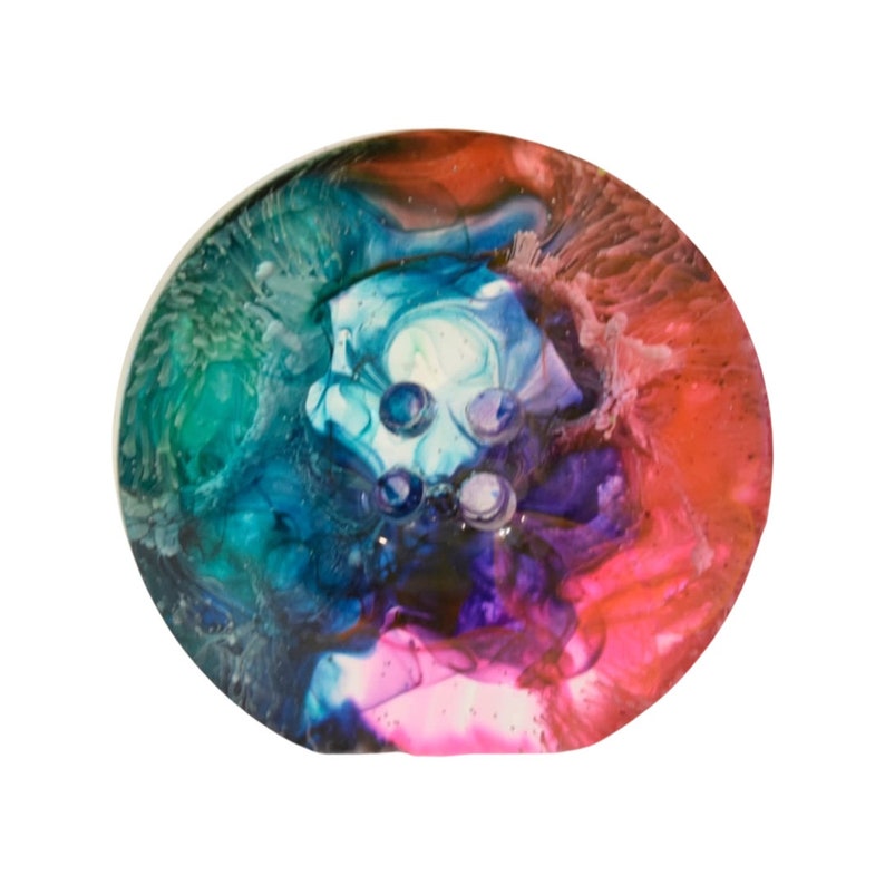 Handmade Watercolour Buttons, Unique Resin Ink Design, Perfect for Crafting & Fashion, Artisanal Gift image 7