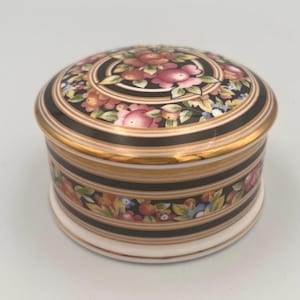 Vintage Wedgwood Clio Trinket Box: Bone China Floral Lidded Dish