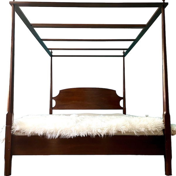 Wood Canopy Bed Etsy