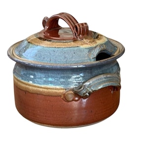 Royce Yoder Hand-Thrown Pottery Covered Casserole Tureen 1982 Arts & Crafts